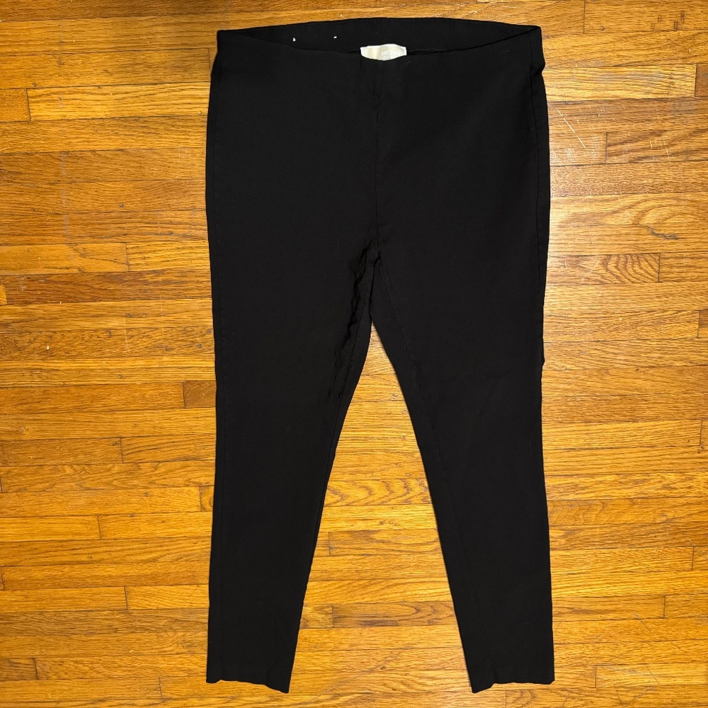 Michael Kors Flat Front Skinny Pants/slacks  -Black -Size L